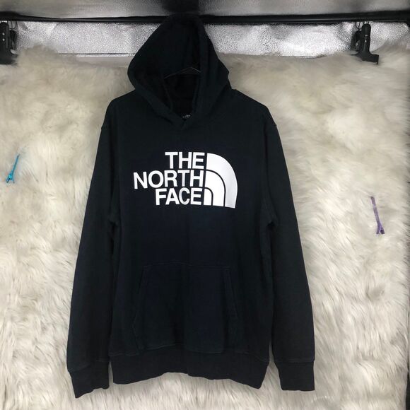 Men’s Classic Black The North Face Hoodie, Hooded Sweatshirt SZ L - Picture 2 of 11